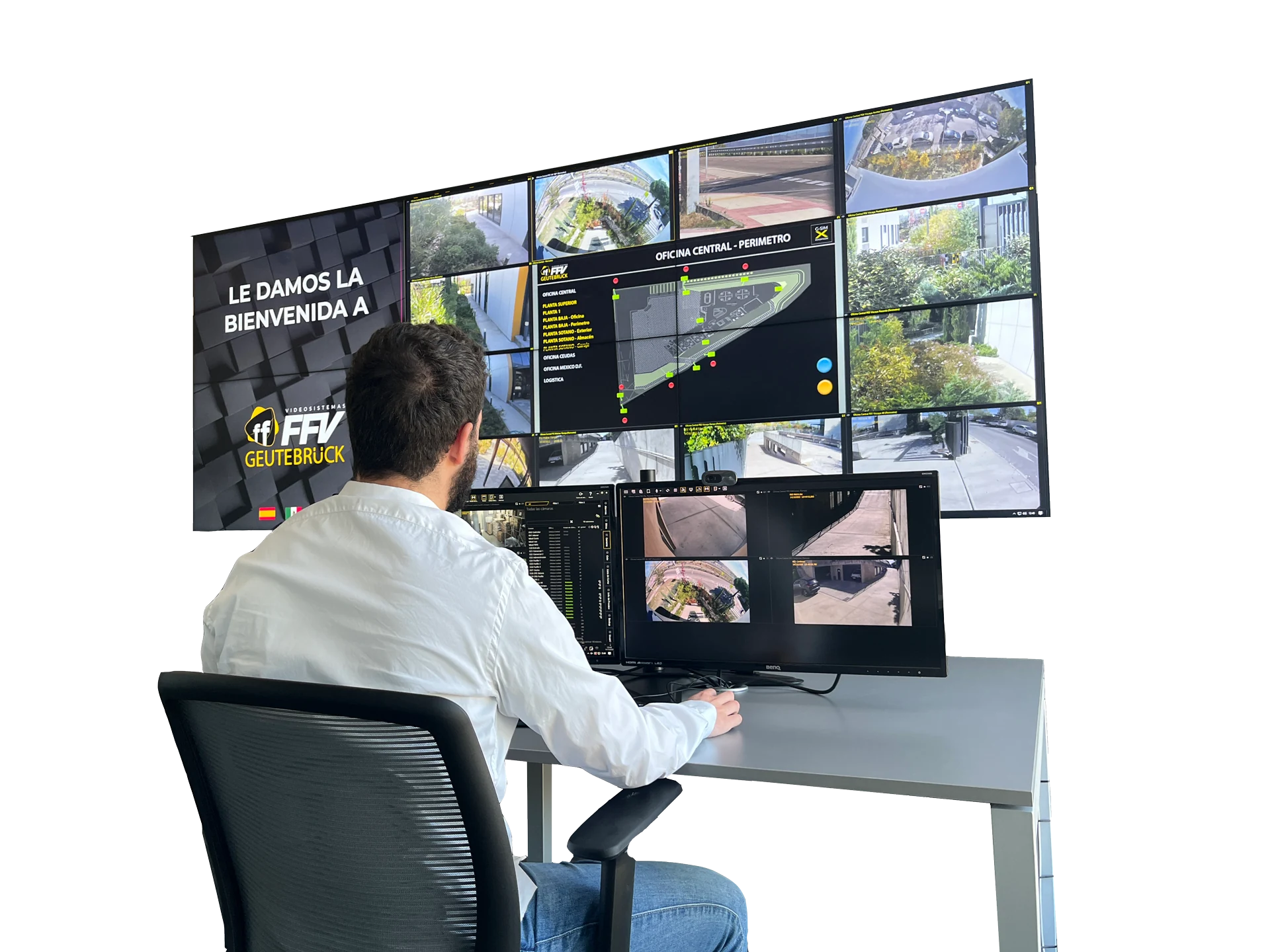 Videowall de un centro de control gestionado con G-SIM